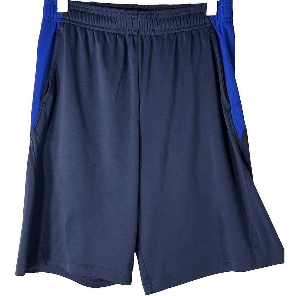 All in Motion Youth Boys Navy Blue Elastic Waist Athletic Shorts Size L